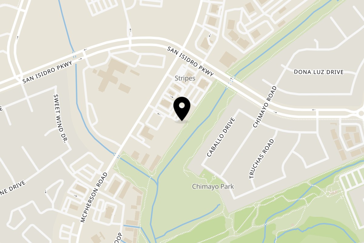 Map showing the location of Ernie's Smokehouse TX BBQ on 10211 Golondrina Dr in Laredo